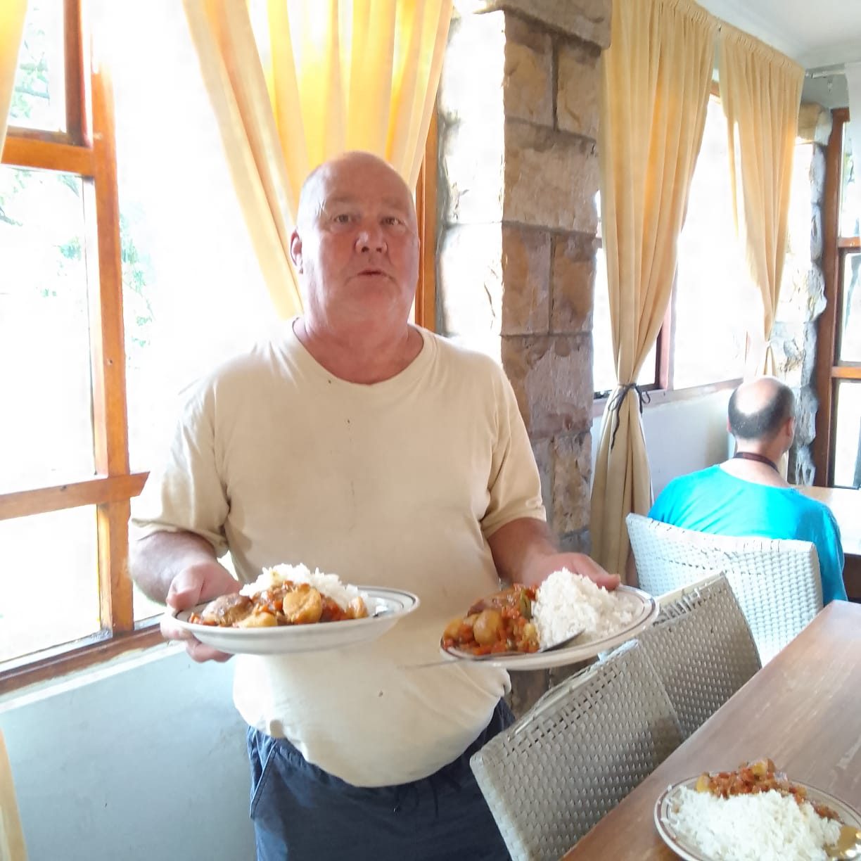 A meal prepared in the house