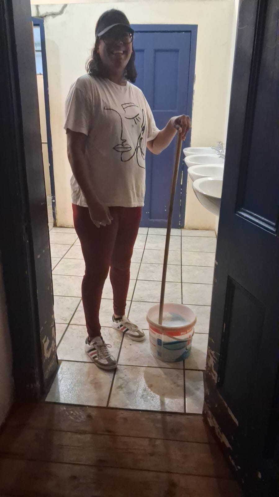 Mopping the floor