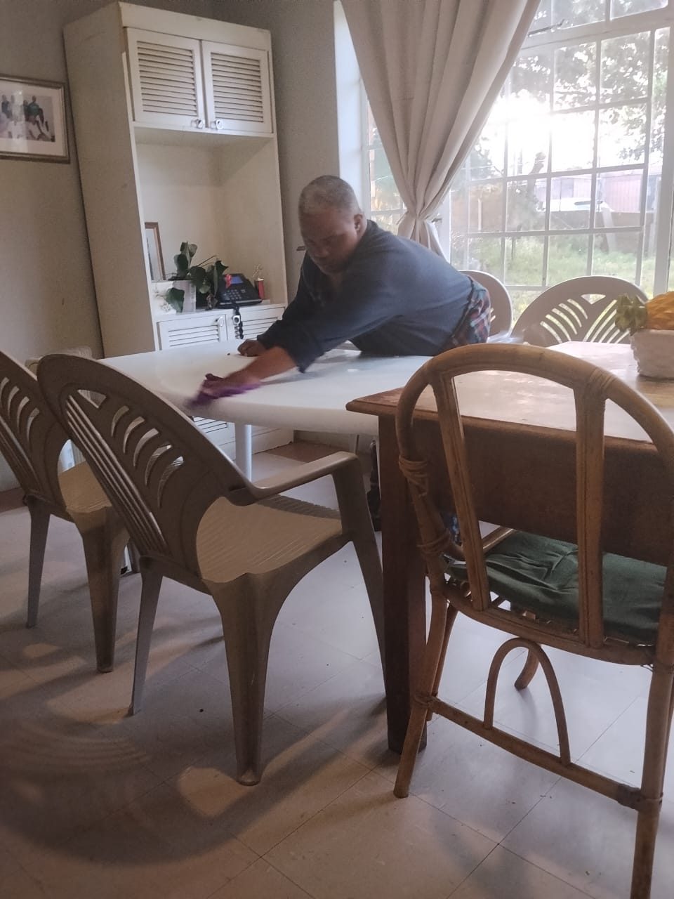 A shared table in a group home